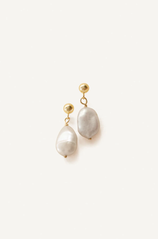 Kinn + Baroque Pearl Dot Earrings