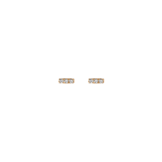 AUrate + Mini White Diamond Bar Earrings