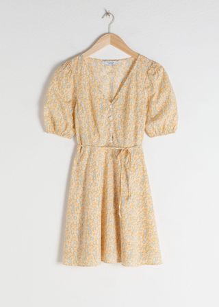 & Other Stories + Puff Sleeve Mini Dress