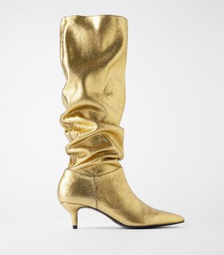 Zara + Gold Boots