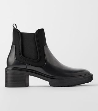 Zara + Track Sole Ankle Boots