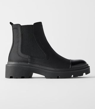 Zara + Track Sole Ankle Boots