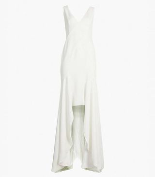 Galvan + Low-Back Asymmetric Crepe Gown