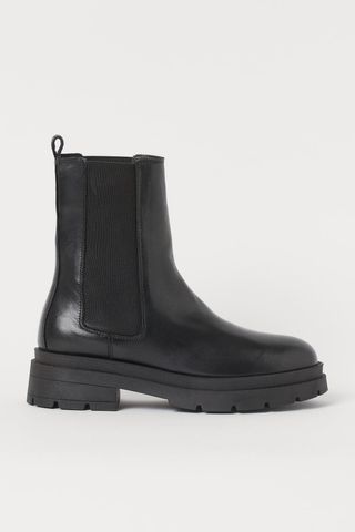 H&M + Leather Chelsea Boots