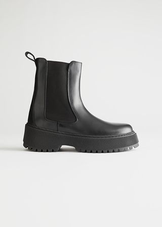 & Other Stories + Chunky Leather Chelsea Boots