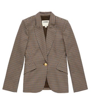 L'Agence + Chamberlain Blazer in Comey Houndstooth