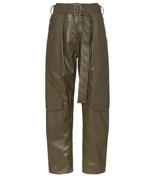 Low Classic + Faux Leather Cargo Trousers