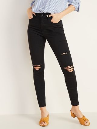 Old Navy + High-Waisted Distressed Rockstar Super Skinny Jeans
