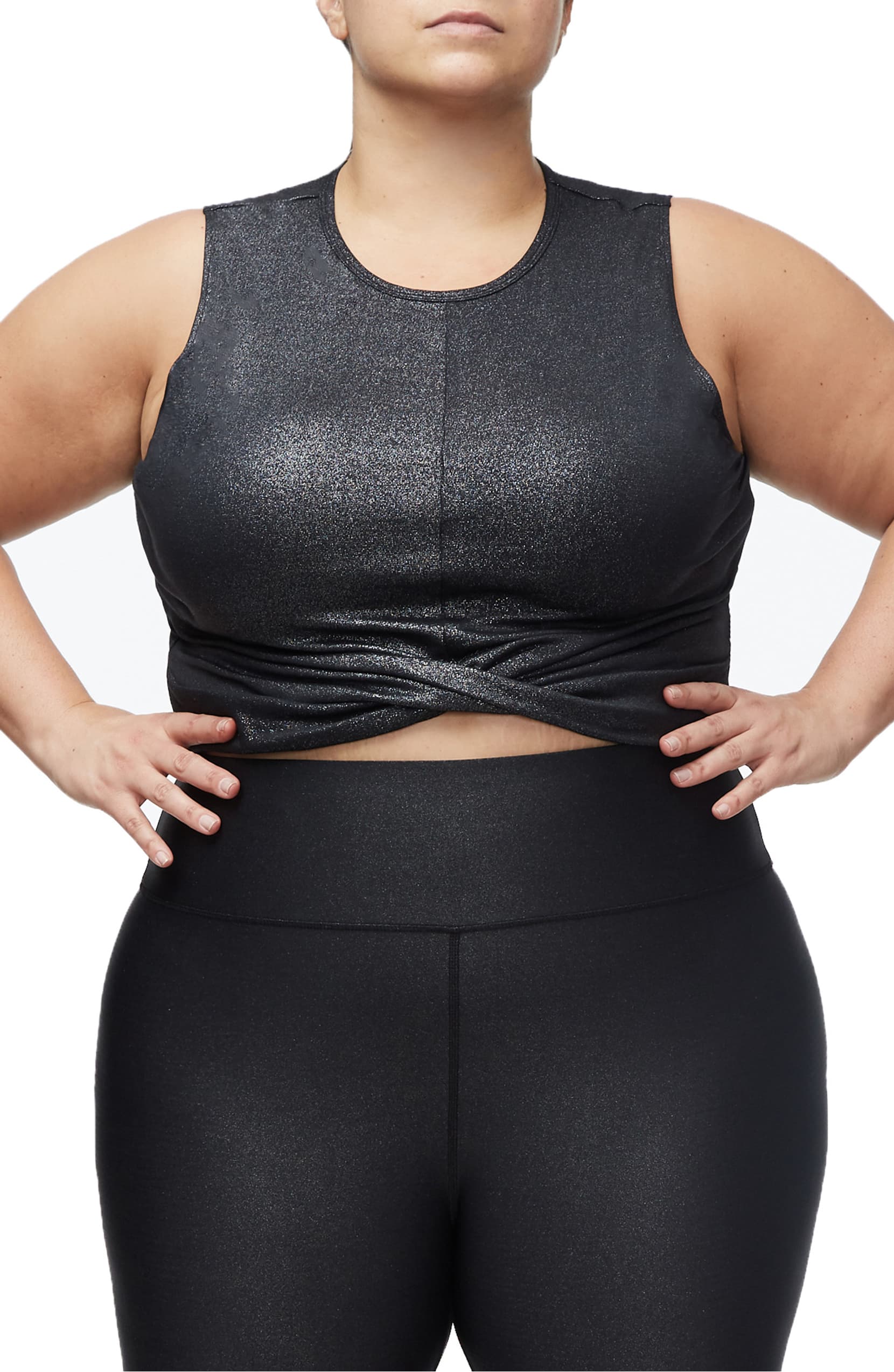 Good American + Sparkle Knot a Quitter Tank Top