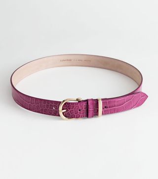 & Other Stories + Croco Leather Belt
