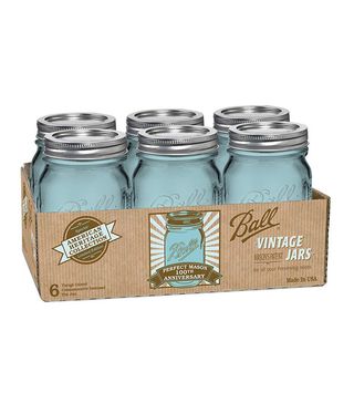 Ball + Jar Heritage Collection Pint Jars with Lids and Bands (Set of 6)