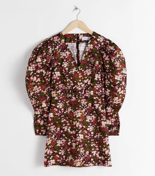 & Other Stories + Floral Puff Sleeve Minidress