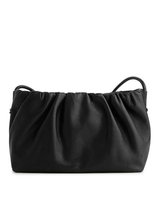 Arket + Ruched Leather Crossbody Bag