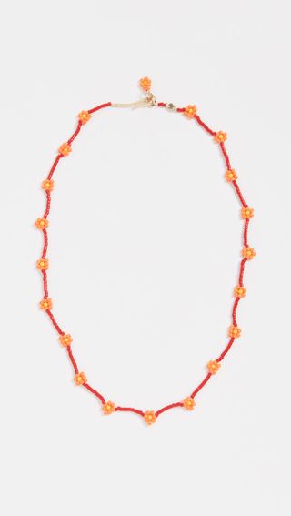 Roxanne Assoulin + Daisy Red Beaded Necklace