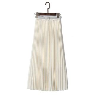 Oseing + Belted A-Line Chiffon Swing Skirt