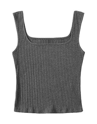 Shein + Ribbed Scoop Neck Tank Top