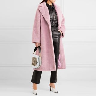 Stand Studios + Maria Cocoon Oversized Faux-Shearling Coat
