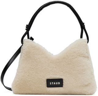 Staud + Off-White Valerie Shearling Shoulder Bag