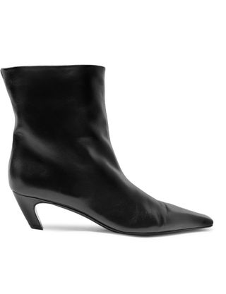 Khaite + Leather Ankle Boots