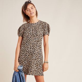 Velvet by Graham & Spencer + Jolene Leopard Puff-Sleeve Dress