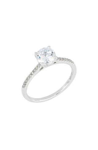 Bony Levy + Pavé Diamond Round Engagement Ring Setting