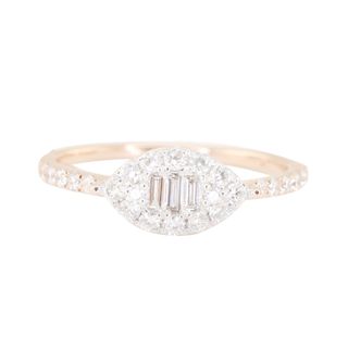 Luna Skye + 14kt Gold Marquise Baguette Diamond Ring