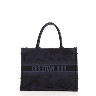 Christian Dior + Book Tote Camouflage Embroidered Canvas Small