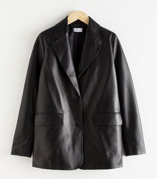 & Other Stories + Oversized Leather Blazer