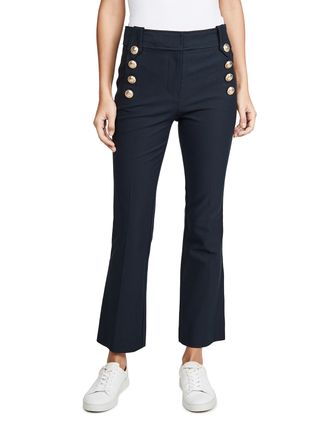 Derek Lam 10 Crosby + Robertson Cropped Flare Trousers With Sailor Buttons