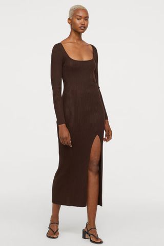 H&M + Long Rib Knit Dress