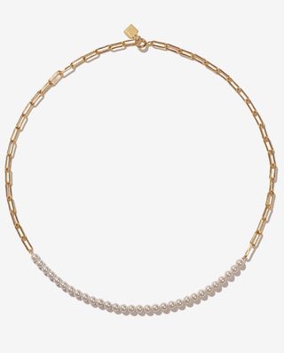 Adornmonde + Harper Gold Pearl Chain Necklace