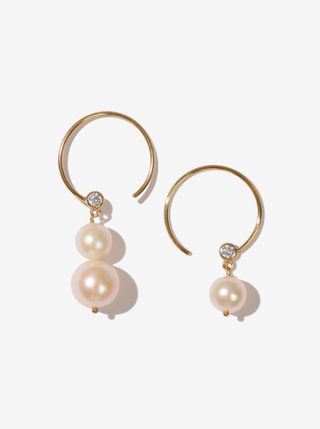 Adornmonde + Zacobi Gold 925 Silver Pearl Earrings