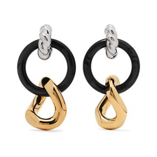 Balenciaga + Silver-Tone, Gold-Tone and Resin Earrings