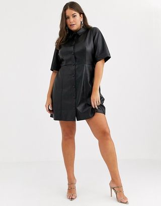 ASOS Design + Leather Mini Dress