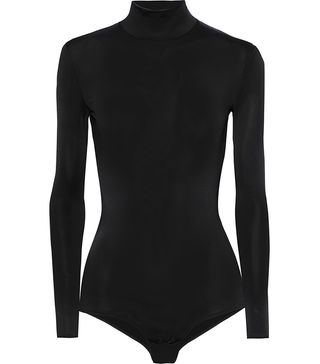 Iris & Ink + Kaari Stretch-Jersey Turtleneck Bodysuit