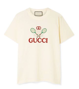 Gucci + Embroidered Cotton-Jersey T-Shirt