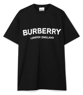 Burberry + Oversized Printed Cotton-Jersey T-Shirt