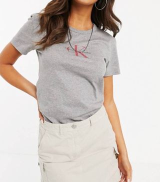 Calvin Klein Jeans + Khaki Logo Baby T-Shirt