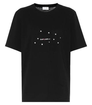 Saint Laurent + Logo Cotton T-Shirt