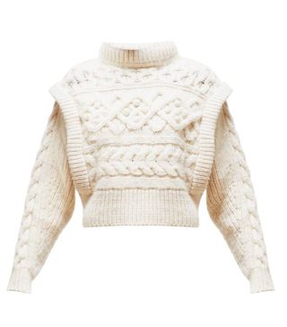 Isabel Marant + Milane Cable-Knit Merino-Wool Sweater
