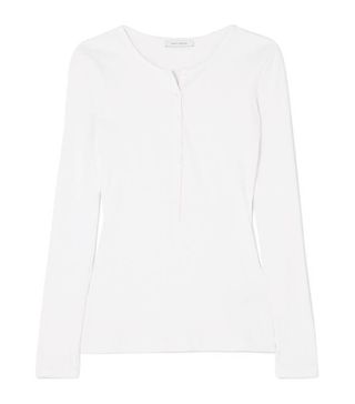 Ninety Percent + Ribbed Organic Cotton-Blend Jersey Top