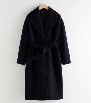 & Other Stories + Oversized Belted Wool Coat