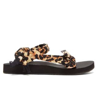 Arizona Love + Trekky Leopard-Print Velcro-Strap Sandals