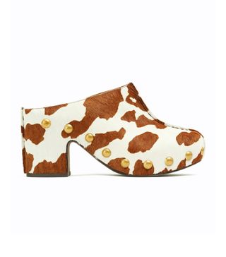 Tory Burch + Blythe Printed Studded Platform Clog