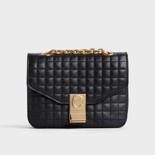 Celine + Small C Bag in Quilted Calfskin