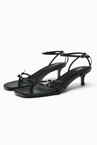 Zara + Buckled Strappy Leather Sandals