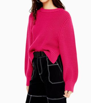 Topshop + Deep Ribbed Knitted Jumper