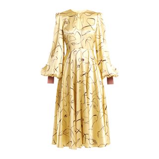 Roksanda + Herona Abstract-Print Silk-Satin Dress
