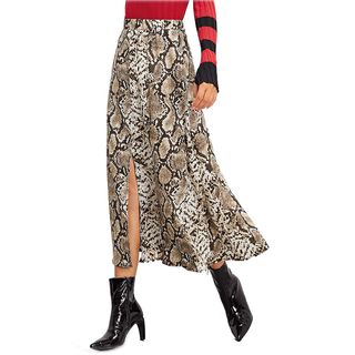 Romwe + Long Midi-Waist Skirt