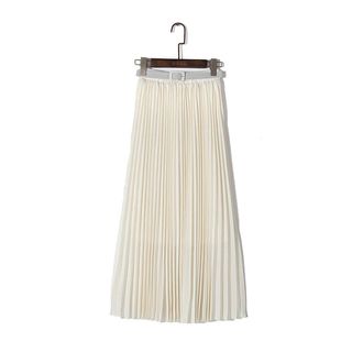 Oseing + Belted A-Line Chiffon Swing Skirt